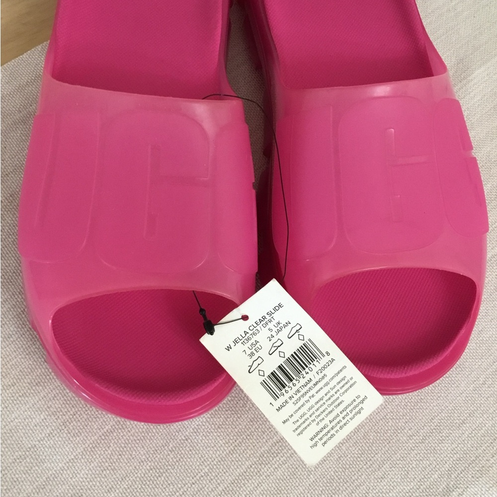 UGG Pink Chunky Slide Sandals size 7 - Picture 5 of 6